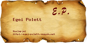 Egei Polett névjegykártya